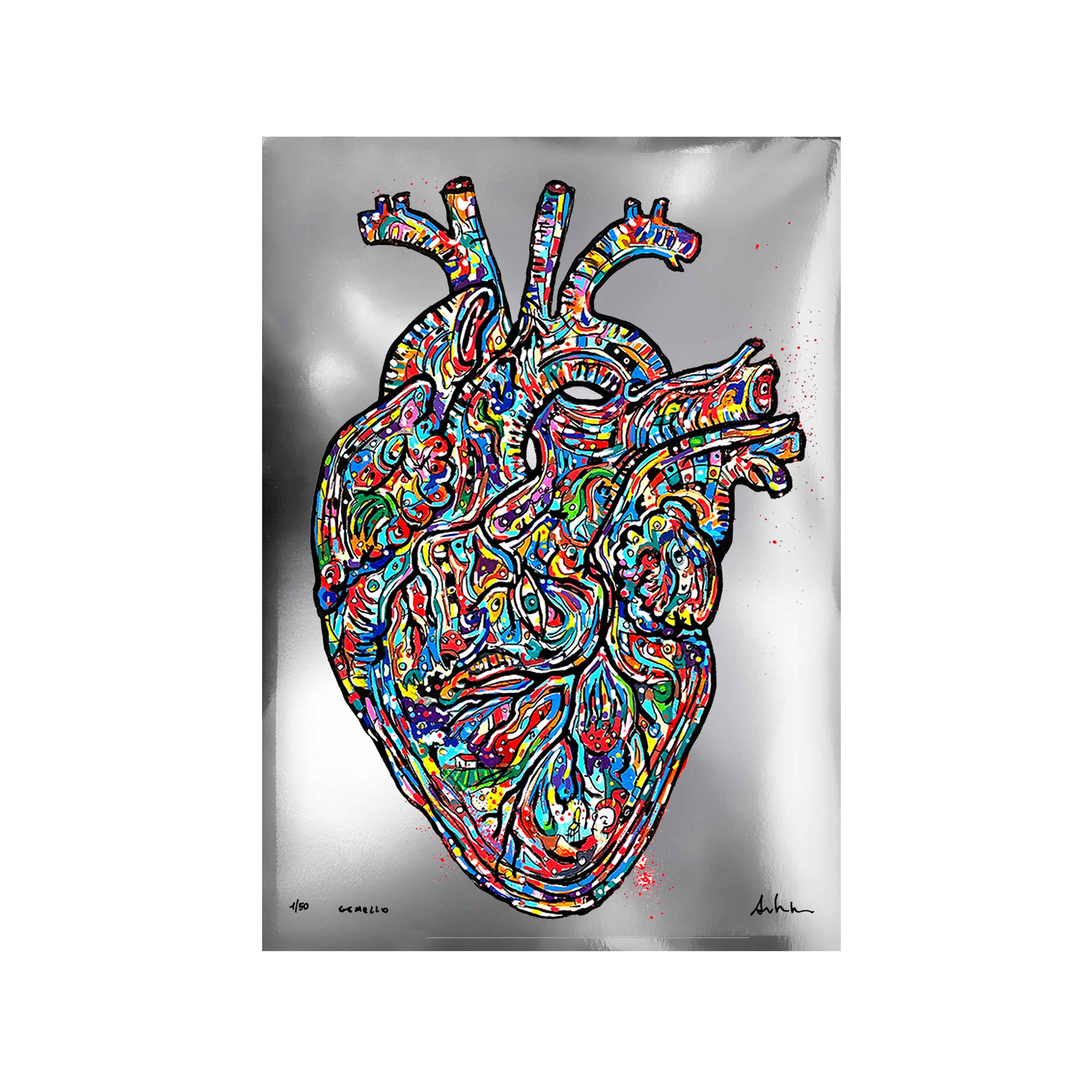 Gemello Store Official SERIGRAFIA CUORE SILVER