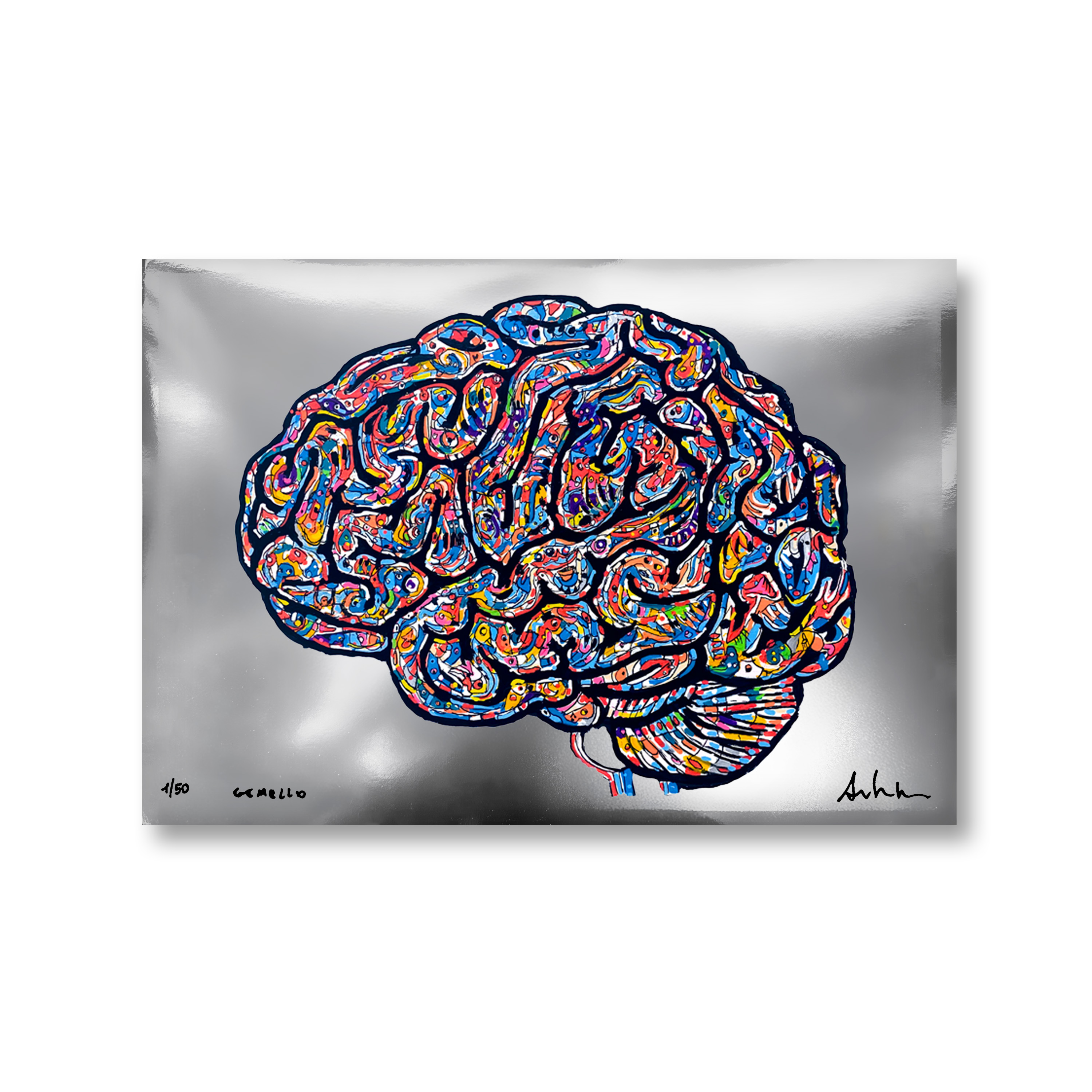 Gemello Store Official SERIGRAFIA CERVELLO SILVER